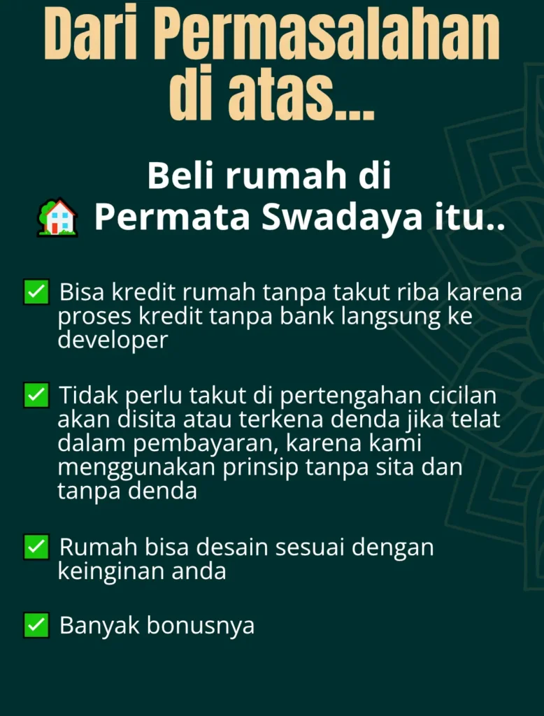 Kredit Rumah Tanpa Bank dan Riba Pekanbaru